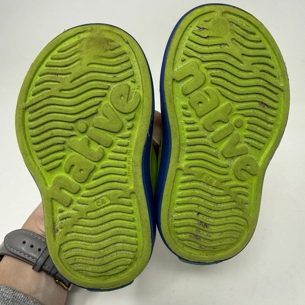 Native Shoes Kids Jefferson Child Toddler WaterProof Shoes C8 Green Blue